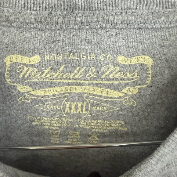 Mitchell & Ness Gray Celtics Tee with Green and White Logo - Picture 3 of 4